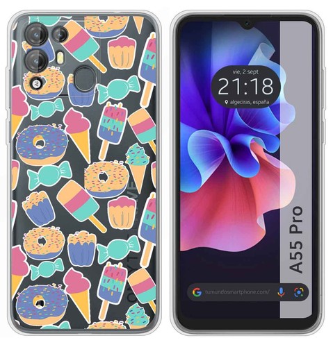 Tsinwe Cover + 2 Pezzi Vetro Temperato per Blackview A52, Trasparente Silicone Custodia Protettivo Crystal Clear Sottile Morbido TPU Case e HD Pellicola per Blackview A52
