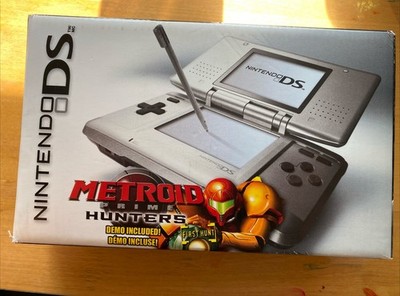 Nintendo DS Metroid Prime Console Bundle Silver W/Box TESTED
