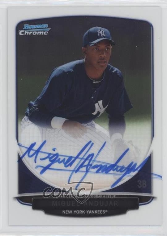 2013 Bowman Chrome Prospects Auto Miguel Andujar #BCA-MAJ Auto 4r3