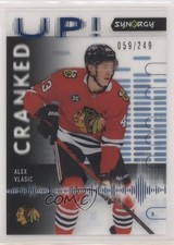 2022-23 Upper Deck Synergy Cranked Up Blue 59/249 Alex Vlasic #CU-AV 12g7