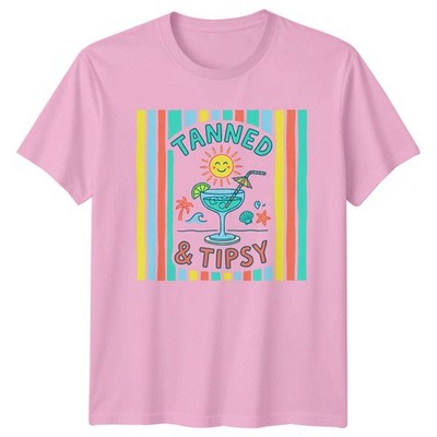 Gebräunt und beschwipst T-Shirt Strand Urlaub Sommer Urlaub Geschenk für Sie und Ihn