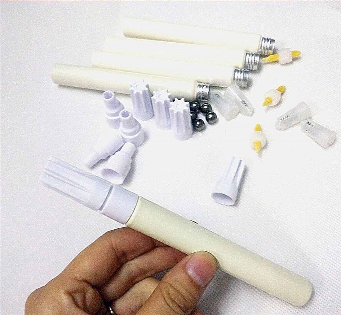 10 Refillable Wood Stain Pen &ndash; Chisel Tip Scratch Repair for Furniture, Cabinets