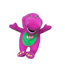 Vintage Barney Plush Purple Dinosaur Sings I Love Lyons 2013