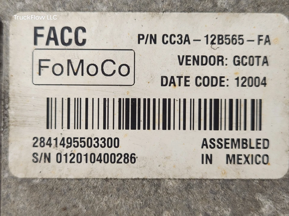 Ford F250-F550 2012 6,7 Super Duty TCM MÓDULO DE CONTROL DE TRANSMISIÓN CC3A-12B565-FA Foto 4 de 4