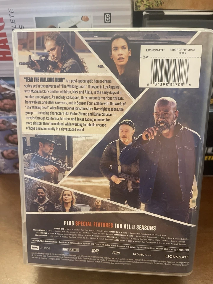 Fear The Walking Dead: The Complete Collection- DVD Seasons 1-8 ⚠️OPEN BOX⚠️ - Image 3 of 3