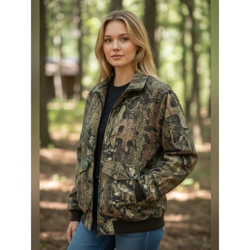 RedHead For Her Camo Hunting Jacket Women's Large Fleece Lined Full Zip Outdoors