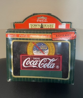 Town Square Collection Coca Cola Coke Thermometer 64348 IOB 1996