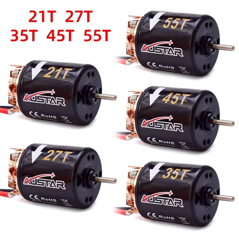 AUSTAR 540 Bürstenmotor 21T 27T 35T 45T 55T für 1/10 RC Traxxas SCX10 Auto Car - Bild 2 von 4