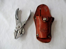 Vintage 4 " BERKLEY FISHING PLIERS with Leather Sheath Japan