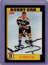 1991 SCORE AUTOGRAPH CARD BOBBY ORR BOSTON BRUINS HOF NHL