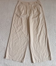 NWT Madewell Women's Wide Leg Trousers Size 12 Beige