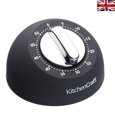 Tragbarer mechanischer 1-Stunden-Timer mit Soft Touch - Ideal zum Kochen & Backen