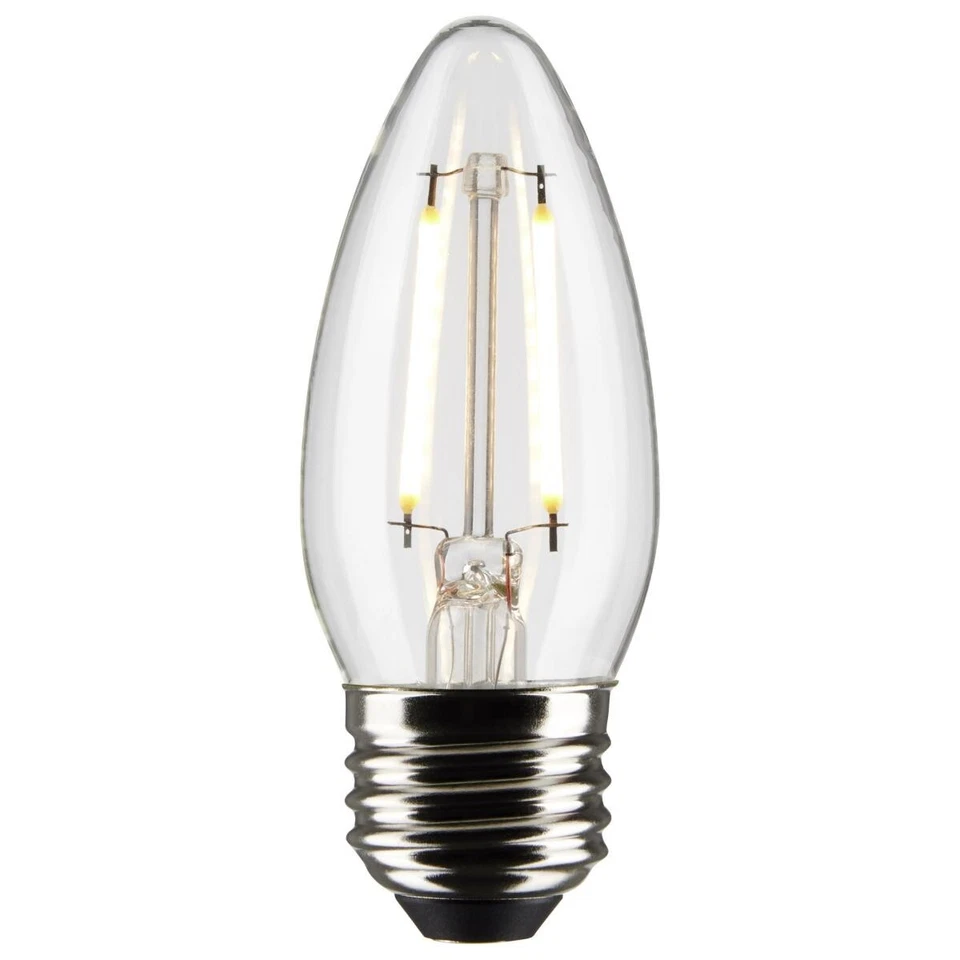 Satco S21282 - 3 Watt LED B11 Decorative Clear Light bulbs - 2700K - 6 Pack - Image 3 of 4