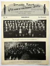 1939 TONETTE NEWS Sheet Music Newsletter Lyons Band Instrument No. 6  Offenbach