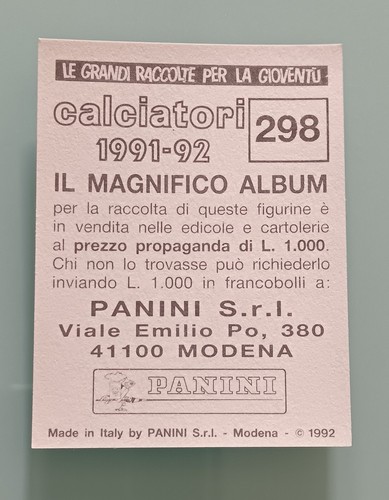 SAMPDORIA Scudetto Figurine Calciatori Panini 1991 1992 OTTIMO sticker mint - Imagen 2 de 2