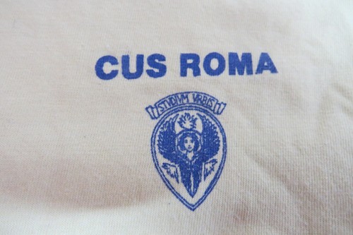 MAGLIA SHIRT MAILLOT JERSEY PALLAVOLO VOLLEY CUS ROMA ROME ITALIA VINTAGE WORN - Imagen 5 de 9