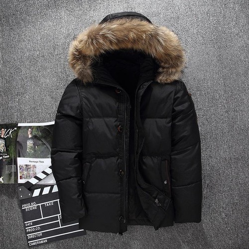 Men Casual Hooded Down Coat Puff Winter Warm Thicken Short Jacket Parka Oversize - Picture 7 of 8
