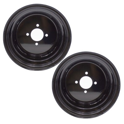 2X Rear 12x7 UTV ATV Rim Wheel 12'' 4/110 2+5 for Solid Rear Axle 4 Hole Steel