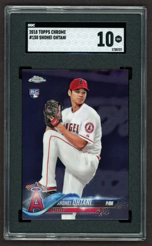 2018 Topps Chrome Shohei Ohtani SGC 10 #150 Angels RC Rookie