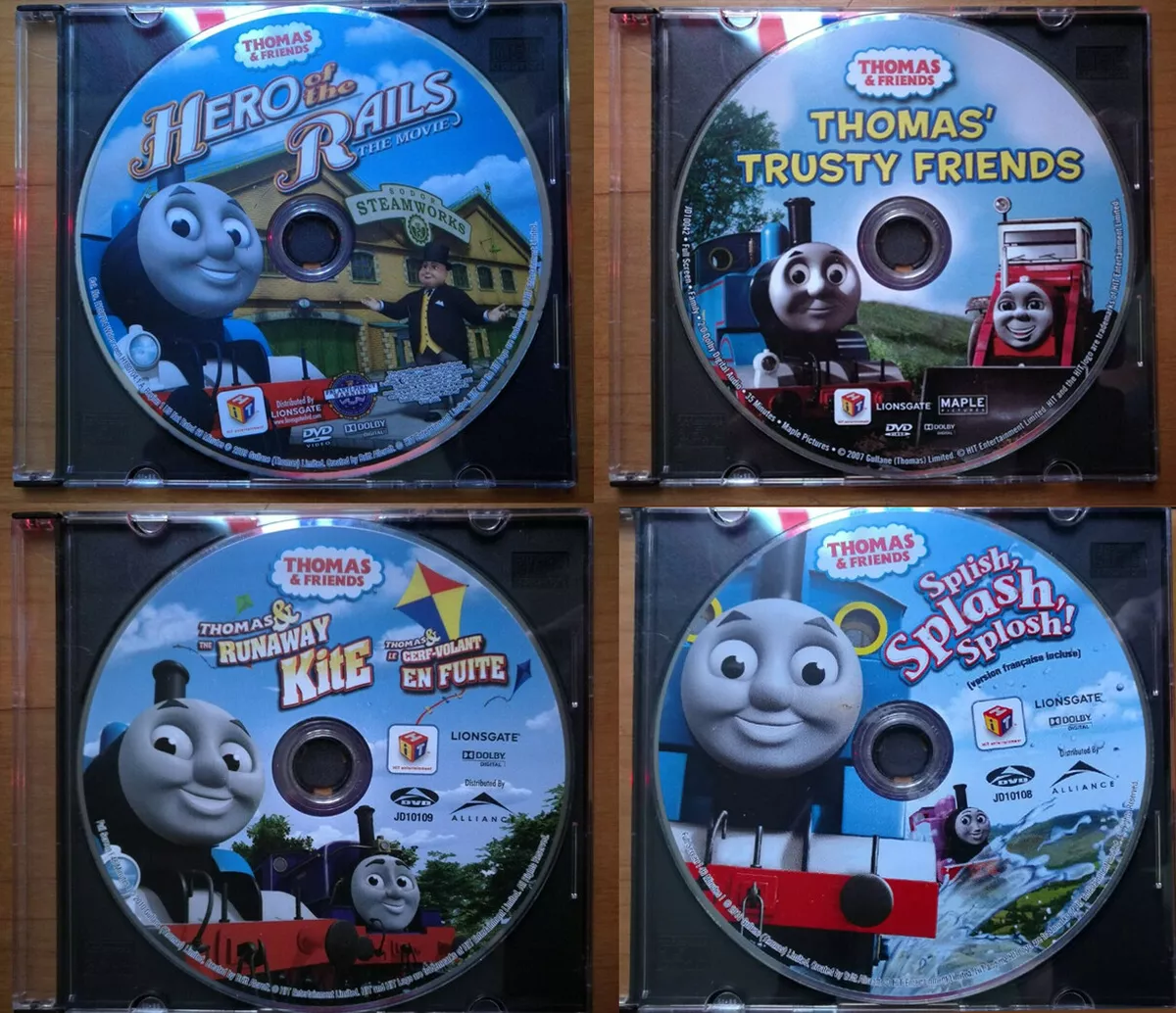 Thomas Friends Hero of the Rails Runaway Kite trusty friends Splish 4DVD Set
