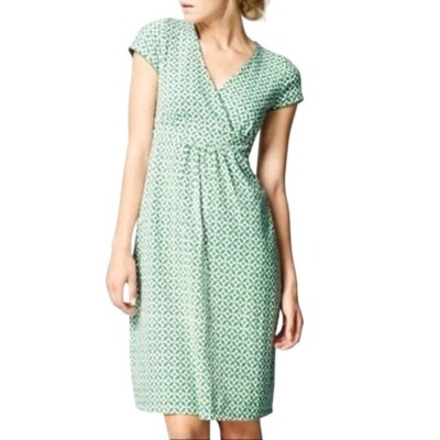 Boden Lola Jersey Knit Faux Wrap Dress Geo Pinwheel Print Green V-Neckline Sz 10 | eBay Boden Lola Jersey Knit Faux Wrap Dress Geo Pinwheel Print Green V-Neckline Sz 10 | eBay