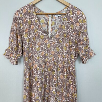 faithfull la falaise midi dress Faithfull The Brand La Falaise Midi Dress 4 Pastel Floral Tiered V-Neck  Feminine