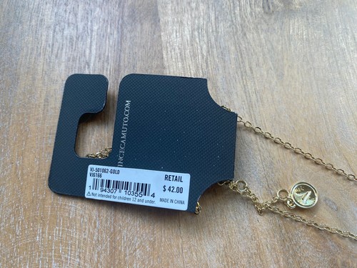 Vince Camuto ~ Yellow Flower Gold Accents Necklace ~ New w/ Tags - Picture 4 of 6