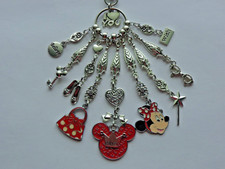 DISNEY WORLD MINNIE MICKEY MOUSE LOVE PRINCESS KEY CHAIN PURSE CLIP BAG CHARM