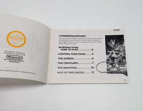 Castlevania Nintendo NES First Production Hangtab 🏆 Sammler 🏆