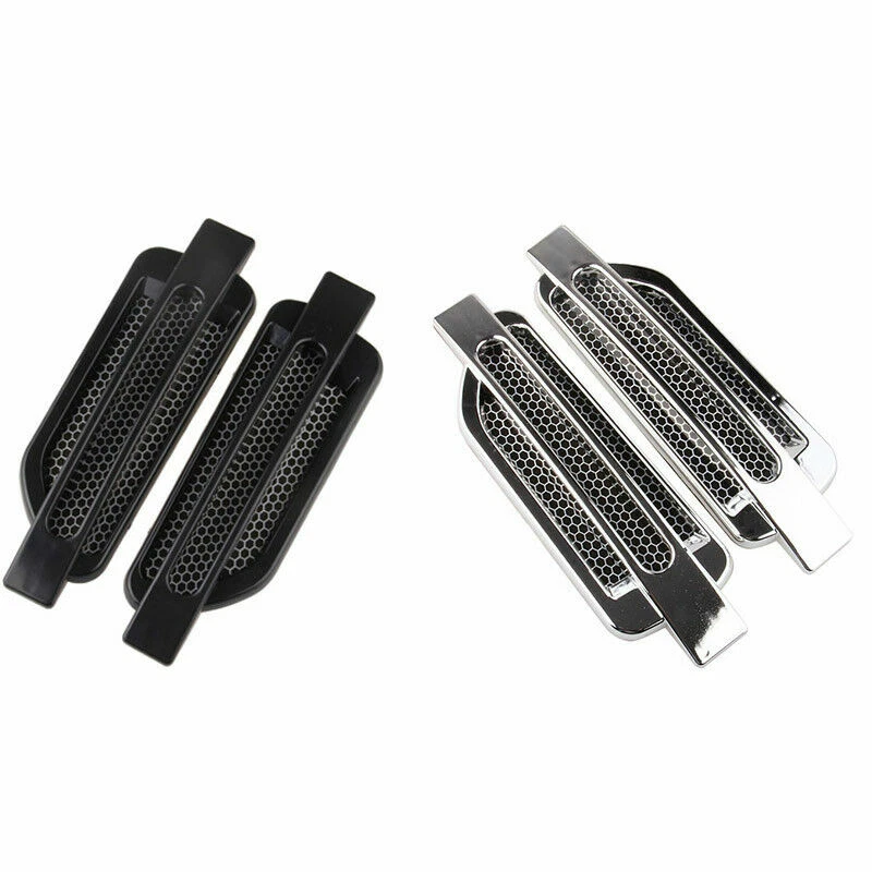 Cubierta de ventilación de flujo de aire lateral del automóvil pegatina guardabarros rejilla de admisión decoración universal Foto 2 de 4