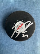 KYLE PALMIERI Signed Autographed HOCKEY PUCK with Case * NEW JERSEY DEVILS * NHL
