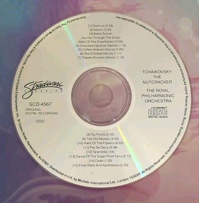CD Tchaikovsky: The Nutcracker by Royal Philharmonic Orchestra Disc Only 