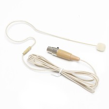 Beige Single Earhook Headset mini XLR Microphone for Shure Wireless-TA4F 4pin