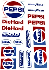 Pepsi Cola Stickers Classic by Checkered Flag Racing 1991 edition old school New