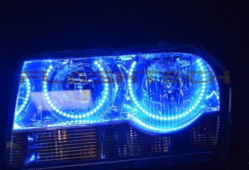 RGB Multi Color IR Headlight Halo kit for Chrysler 300 05-10 - Picture 8 of 11