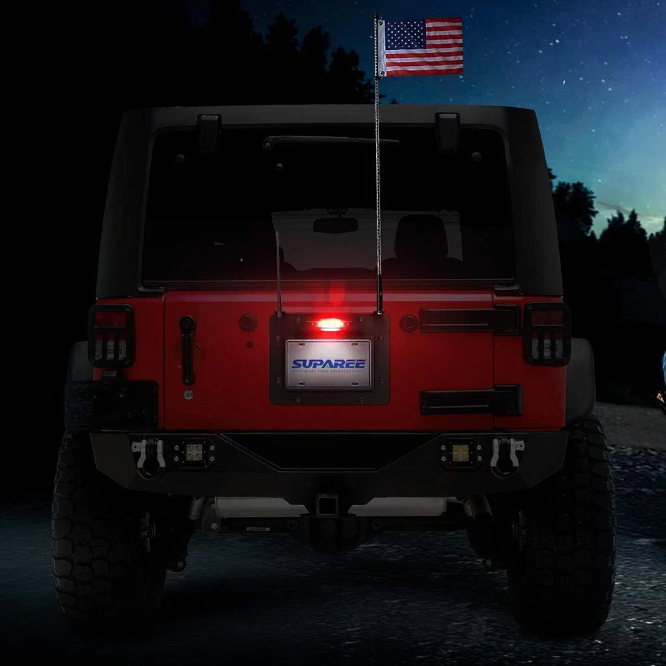 2IN1 Spare Tire Delete License Plate +3rd Brake Light for Jeep Wrangler JK 07-18 - Image 2 of 4