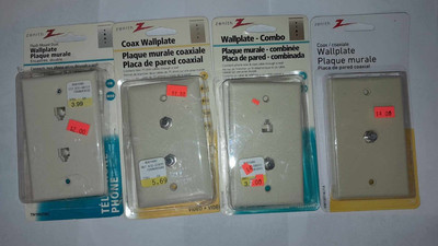 4 Zenith Wallplates coax phone (wallplates 2)