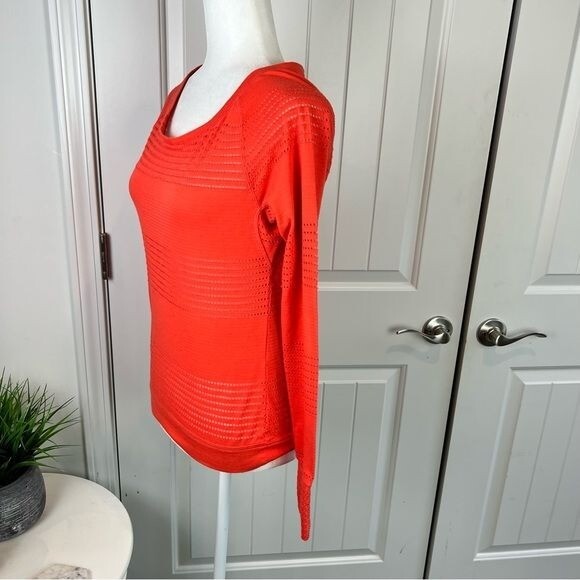 Athleta Limitless Crew Neck Pullover Tangerine / … - image 7