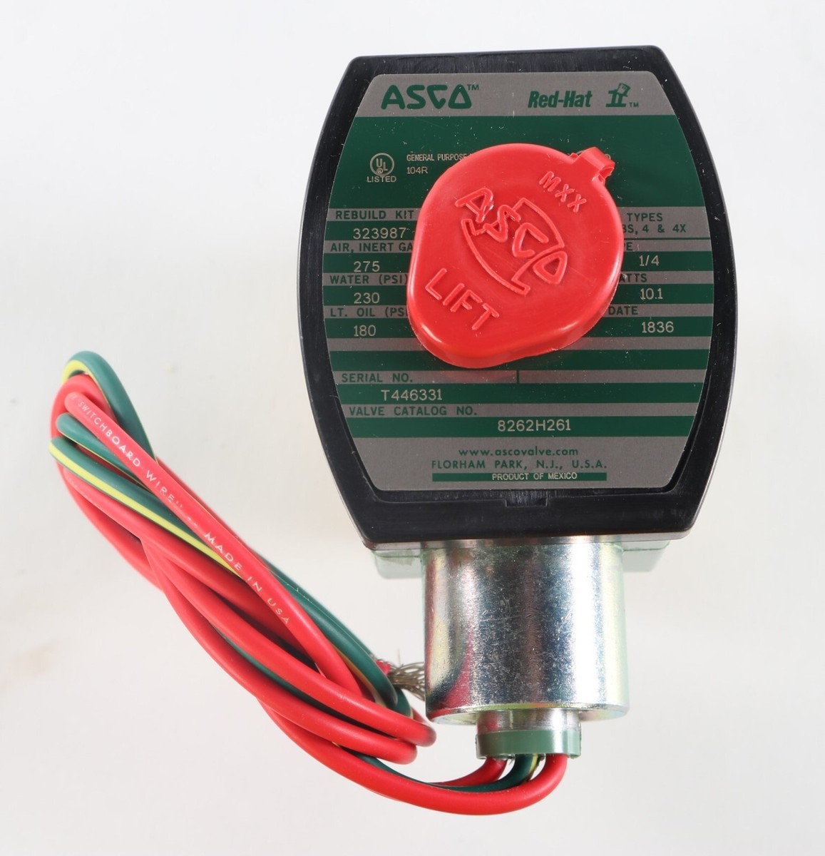 New 8262H261 Asco RedHat ¼” NPT Solenoid Valve | eBay