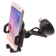 Car Mount Dash Windshield Holder Cradle Swivel Dock Suction for Cell Phones