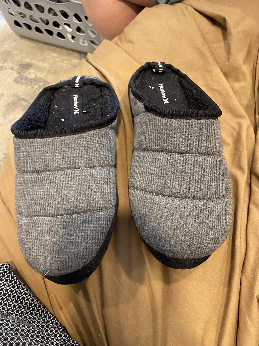 HURLEY Gray DUKE Hardsole Scuff Slide On SLIPPERS MENS Size  display picture 1
