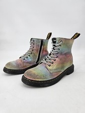Dr. Doc Martens 1460 Pascal J Iridescent Rainbow Shimmer Sparkle Boots Size 3
