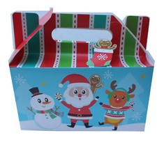 2 Christmas Cookie Treat Boxes 7" x 3.4" x 6.3" food safe foldable easy assembly
