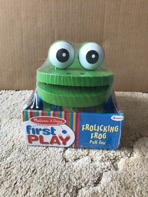 melissa and doug frolicking frog pull toy
