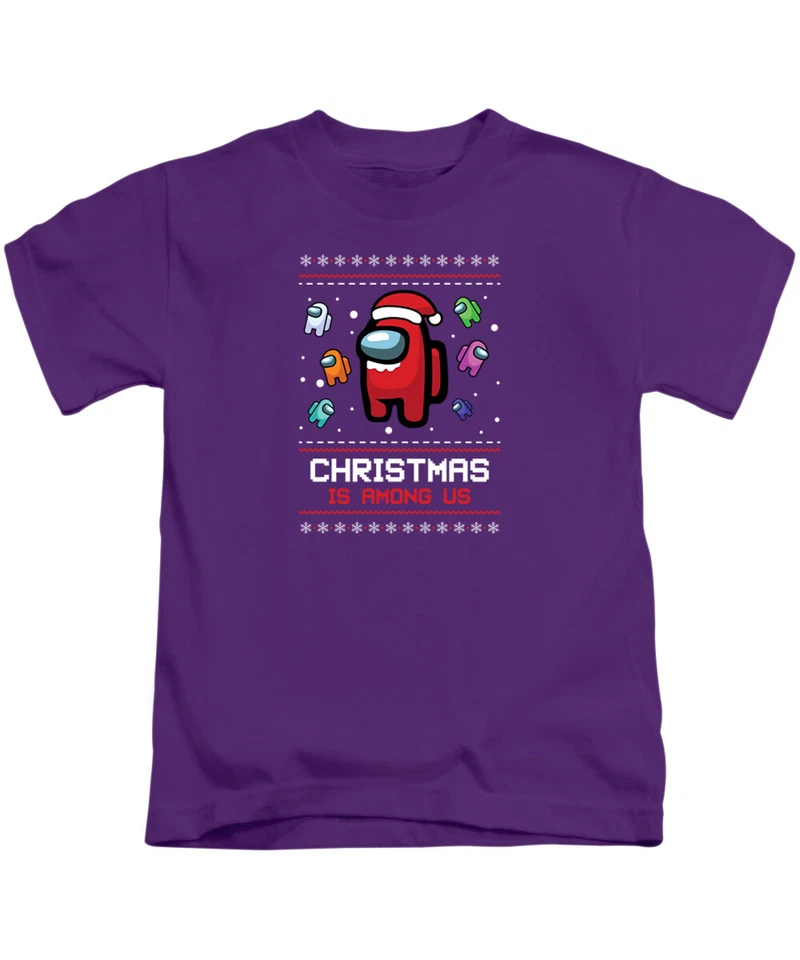 Christmas Is Among Us Kids Christmas T-Shirt Xmas Childrens Tee Top - Image 3 of 4
