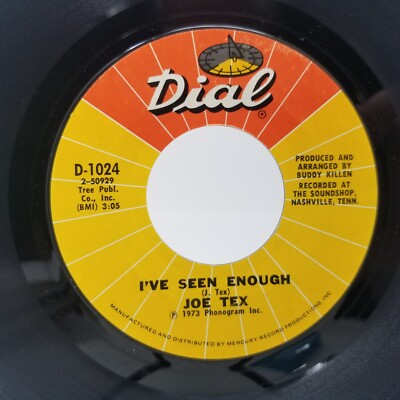 Joe Tex I've Seen Enough / Trying To Win R&B Soul 45rpm 7'' Vinyl Record