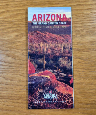 Arizona Map State Road Travel Highway Transportation Recreation Visitor Map 2012