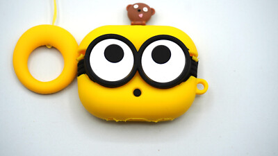 Minions Case Cover For Apple AirPods Pro/1/2/3 Gen 3D Silicone ShockProof