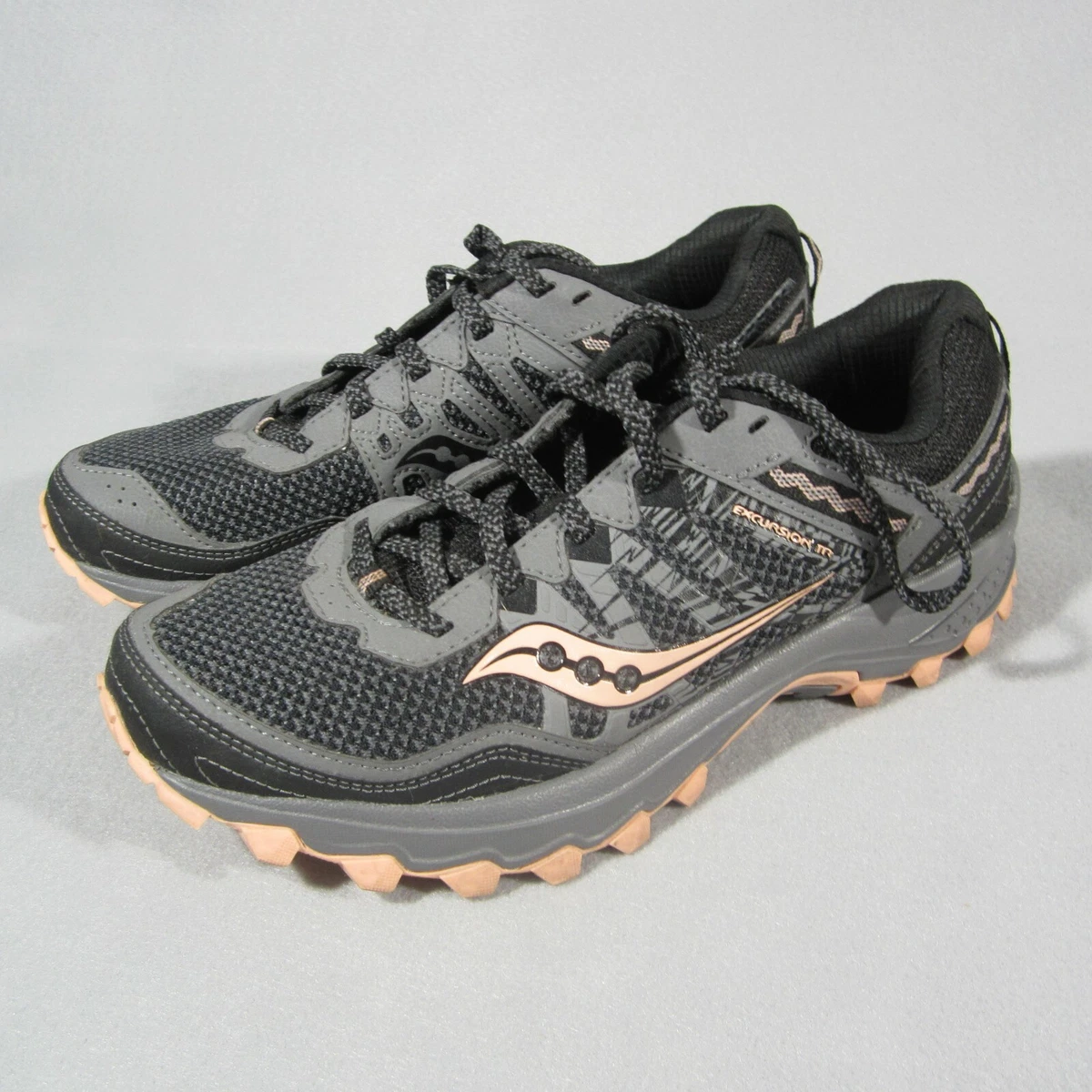 Saucony women's excursion tr12 clearance trail running shoes - grey/peach