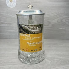 Vintage Glass Beer Stein Mug Lucent Technologies Nordostpark Nurnberg Used